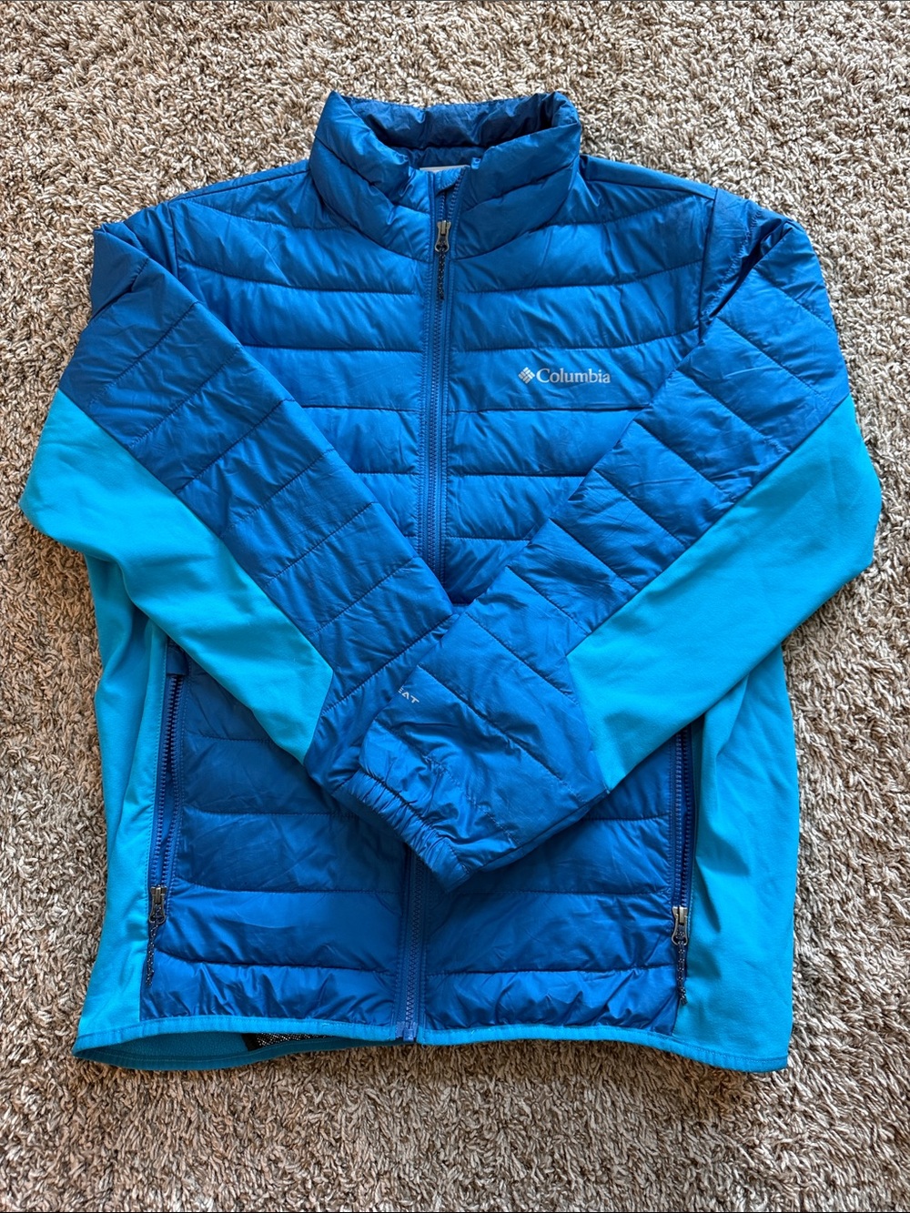 Columbia hybrid Omni Heat Down puffer jacket.